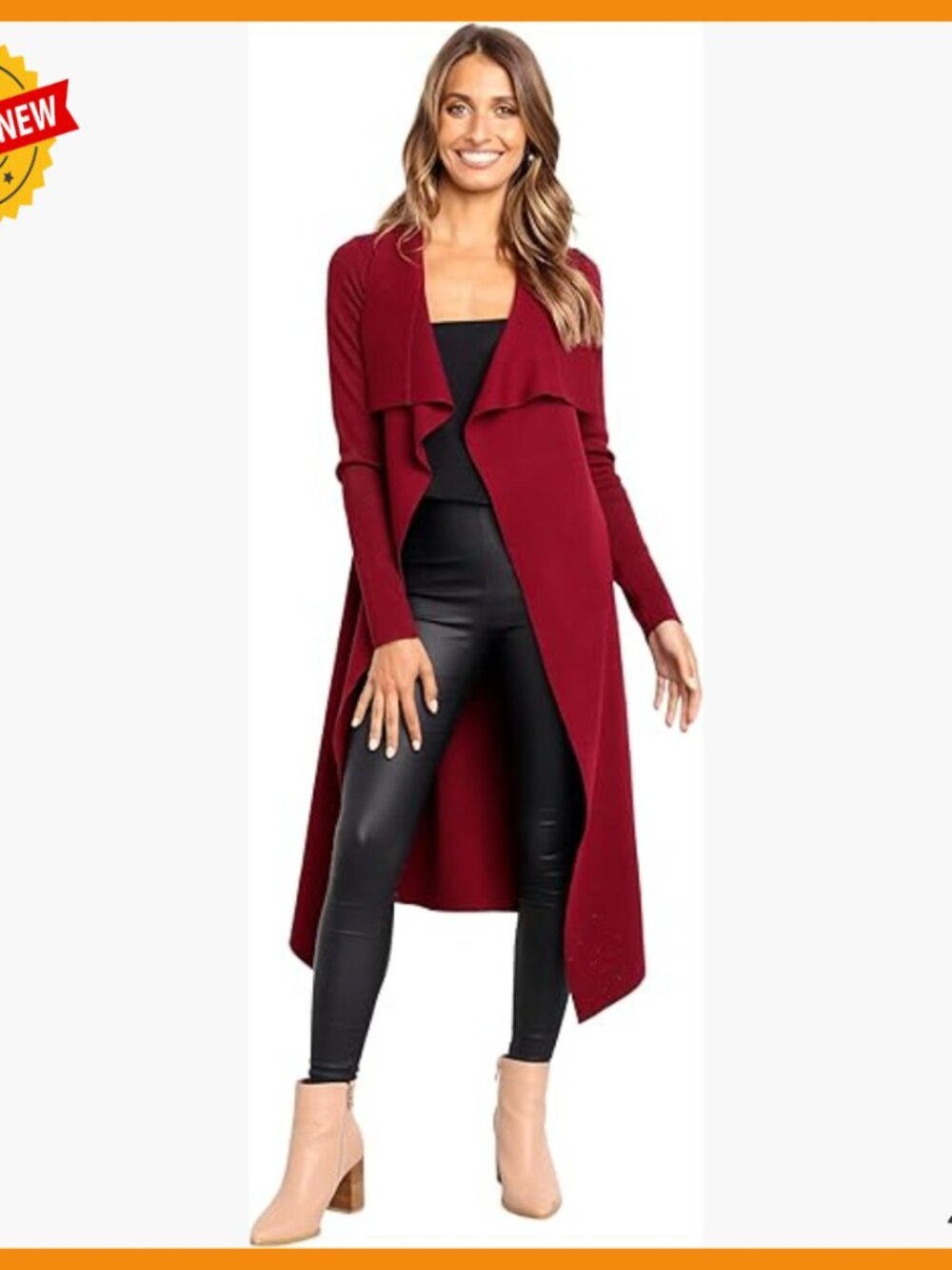 Longline Ribbed Knit Cardigan with Waist Tie and Side Pockets
